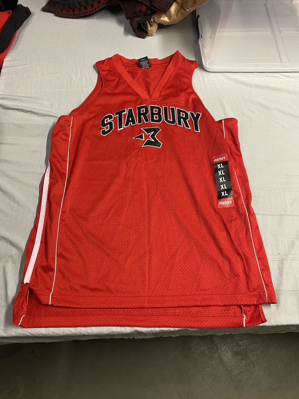 Vintage Starbury Big Ben Wallace Jersey Hoops Size XL Red Black